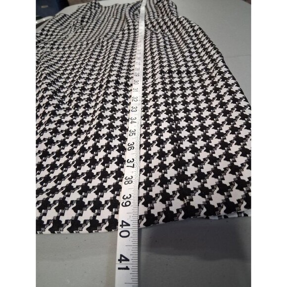 Calvin Klein Womens Houndstooth Sheath Dress Size 14 Black & White Sleeveless - Picture 5 of 8